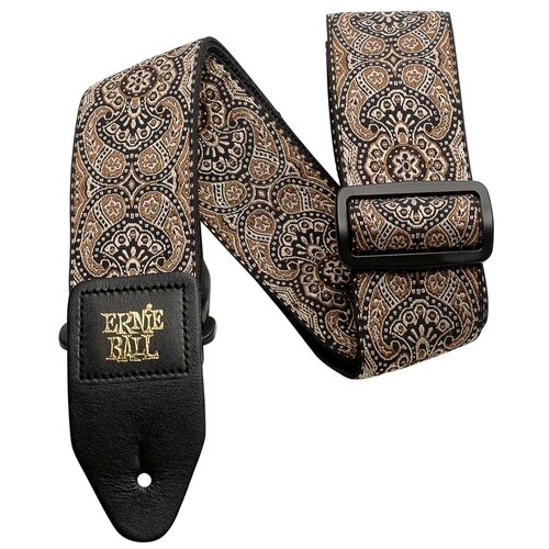 фото Ernie ball ремень для гитары 4163 jacquard gold & black paisley ernie ball