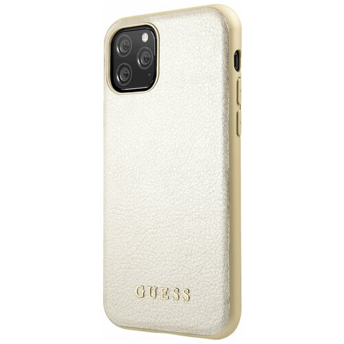 фото Чехол guess для iphone 11 pro iridescent hard pu gold