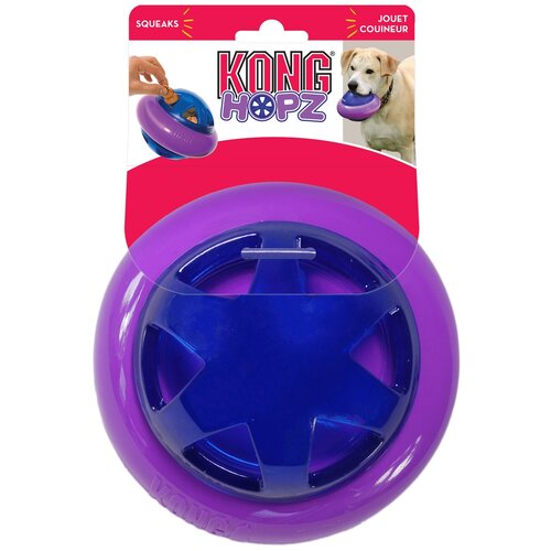 фото Kong игрушка для собак hopz мяч для лакомств, с пищалкой plb3e