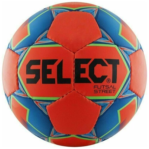 фото Мяч футзальный select futsal street арт.850218-552, р.4, 32п, мат.пу, руч.сш, оранжево-сине-черный