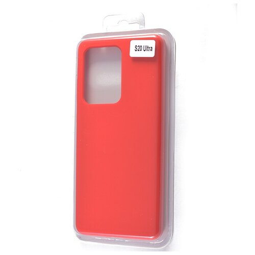 фото Чехол- накладка для samsung g988 s20 ultra silicone case nl закрытый красный (1)
