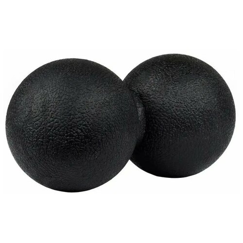 фото Массажный мяч для фитнеса, йоги и пилатеса сдвоенный, 6 см, черный cliff