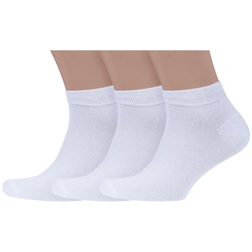 фото Комплект из 3 пар мужских носков носкофф (алсу) белые, размер 27-29