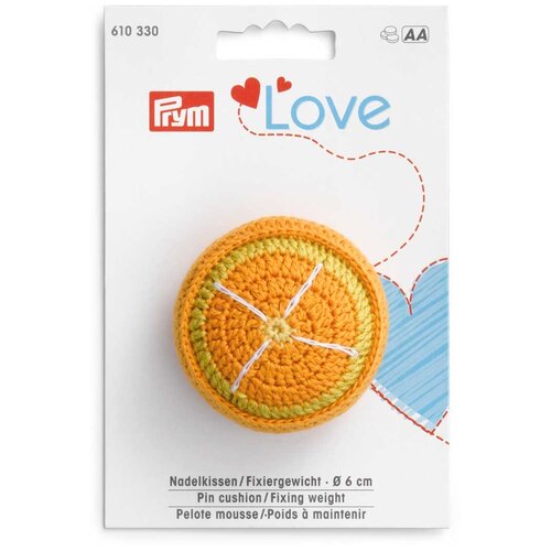 фото 610330 игольница апельсин prym love с фиксирующей гирей, prym