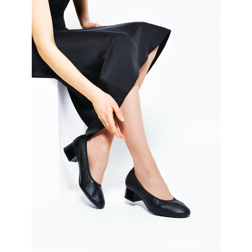 фото Туфли лодочки belwest женские кожаные классические, размер 37, черный