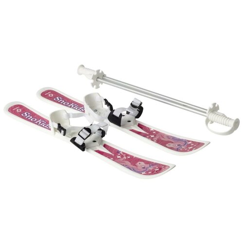 фото Детские лыжи hamax sno kids children's skis with poles pink pony design