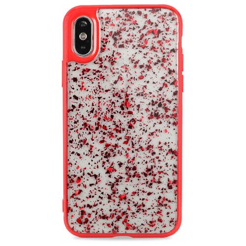 фото Чехол для iphone x/xs sparking foil силикон+гель (красный) pastila