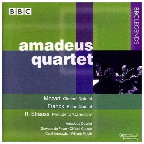 MOZART, W. A Clarinet Quintet FRANCK, C Piano Quintet STRAUSS, R Capriccio: Prelude (Amadeus Quartet, de Peyer, Curzon) (1960, 1966, 1971) wolfgang amadeus mozart ausgewählte briefe mozarts