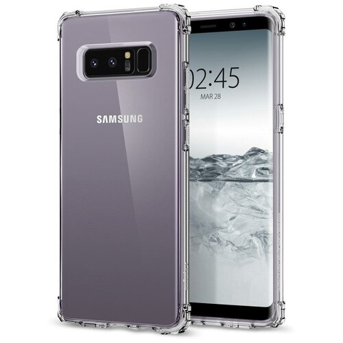 фото Защитный чехол spigen для galaxy note 8 - crystal shell - кристально-прозрачный - sgp-587cs21839