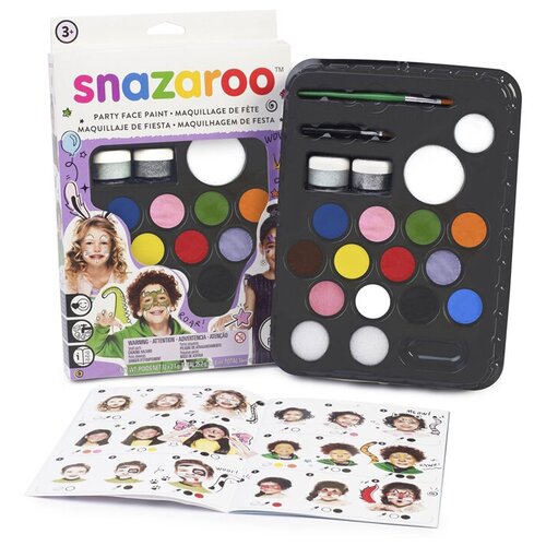 фото Набор красок snazaroo "вечерний макияж", 12 цветов, аксессуары, карт.коробка