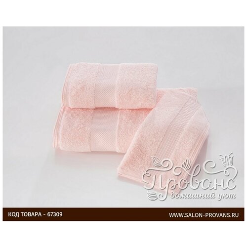 фото Полотенце для ванной soft cotton deluxe махра хлопок/модал персиковый 75х150
