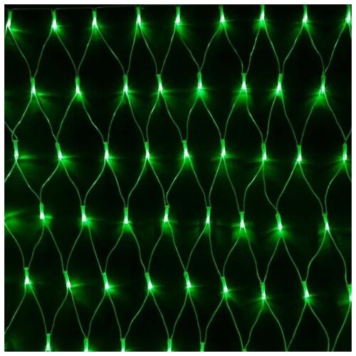фото Светодиодная гирлянда занавес "сетка" 2x1,5м, 160 зеленых led ламп china dans international