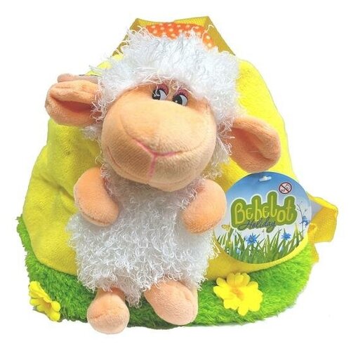 фото Мягкая игрушка-рюкзак bebelot holiday "маленькая овечка" желтый