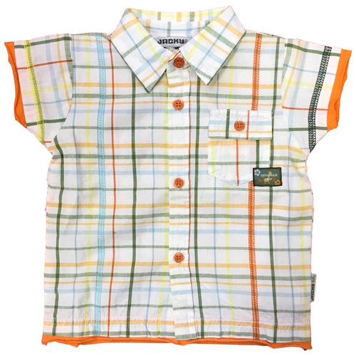 фото Рубашка jacky, размер 68, белый/оранжевый
