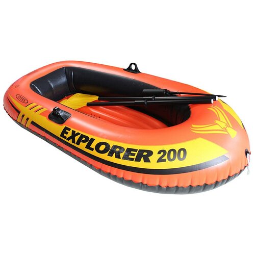 фото Лодка explorer 200, 2 местная, 185 х 94 х 41 см, от 6 лет, до 95 кг, вёсла, насос, 58331np intex play smart