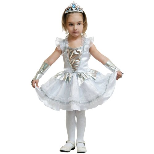 фото Карнавальный костюм для детей элит классик снежинка нарядная детский, 28 (116 см) elite classic
