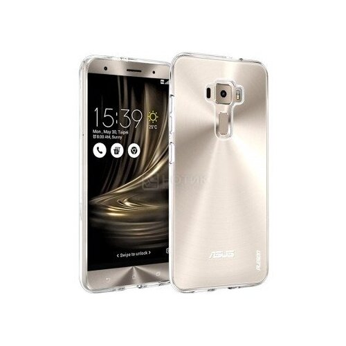 фото Чехол-накладка asus clear case для zenfone 3 deluxe zs570kl, пластик, прозрачный 90ac01s0-bcs001