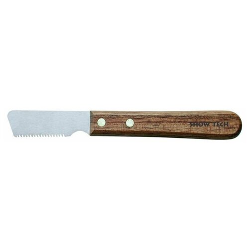 фото Show tech тримминговочный нож 3240 с деревянной ручкой для жесткой шерсти