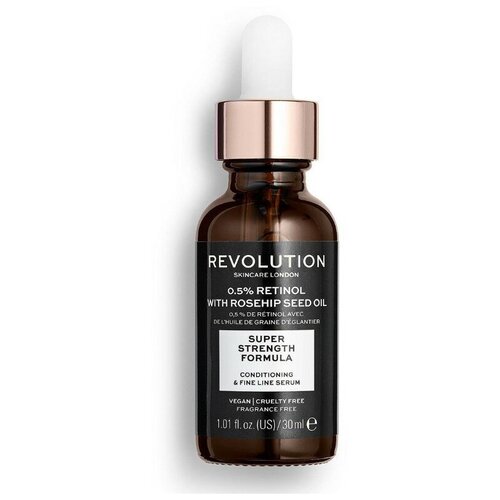 фото Makeup revolution revolution skincare, 0.5% retinol with rosehip seed oil - сыворотка-масло 2 в 1