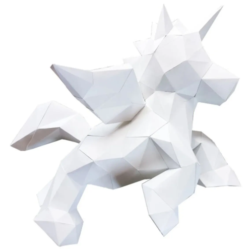 фото 3d конструктор оригами набор для сборки полигональной фигуры "пони-единорог" бумажная логика