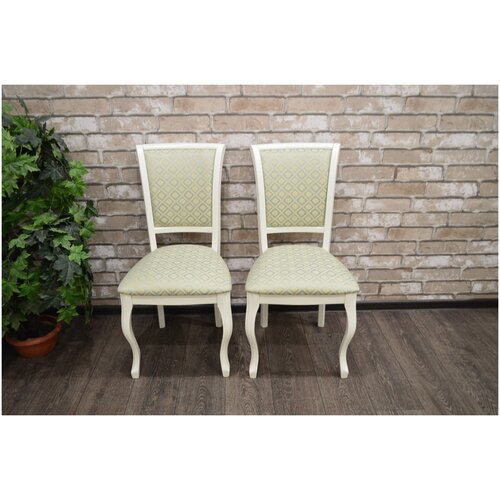 фото Evita стул венеция м18 беж деревянный с мягкой сидушкой и спинкой ткань-86/1 комплект- 2 шт/массив