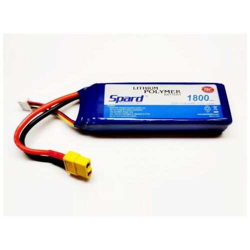 фото Аккумулятор li-po spard 1800mah, 11,1v, 75c, xt60 - yta013