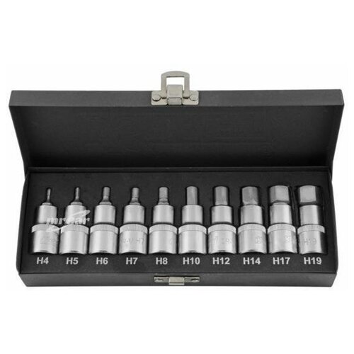 фото Kraft kt700687 набор насадок со вставками 1/2dr шестигранные 10
