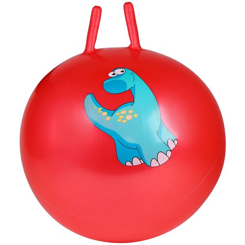 фото Прыгун игрушка "динозавр", попрыгун игрушка, мяч попрыгун детский, мяч прыгун детский, прыгунок детский резиновый, мяч попрыгун с рожками, мяч прыгун с рожками, игрушка прыгун скакун, мяч гимнастический с ручками, пвх, размер 45 см, красный компания друзей