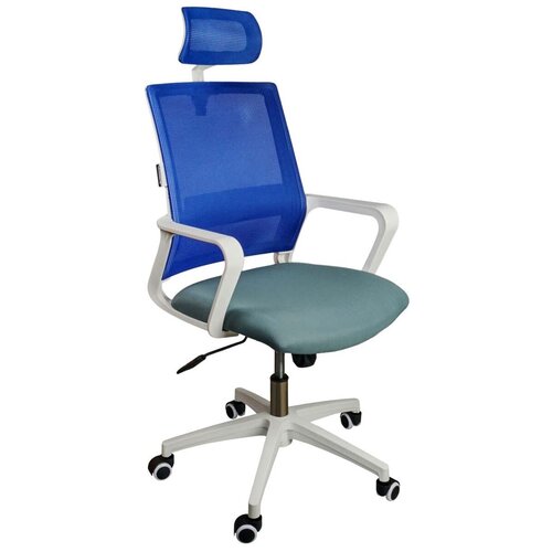 фото Компьютерное кресло norden chairs бит офисное, обивка: текстиль, цвет: синий/серый