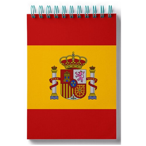 фото Блокнот для записей, листы в клетку флаг испании drabs