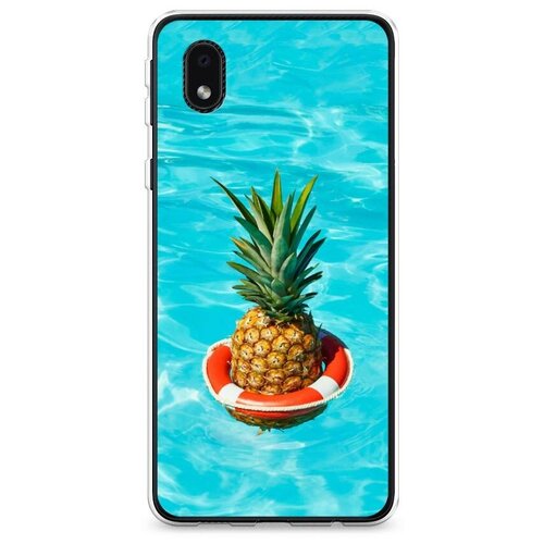 фото Силиконовый чехол "ананас в бассейне" на samsung galaxy a01 core / самсунг галакси а01 core case place