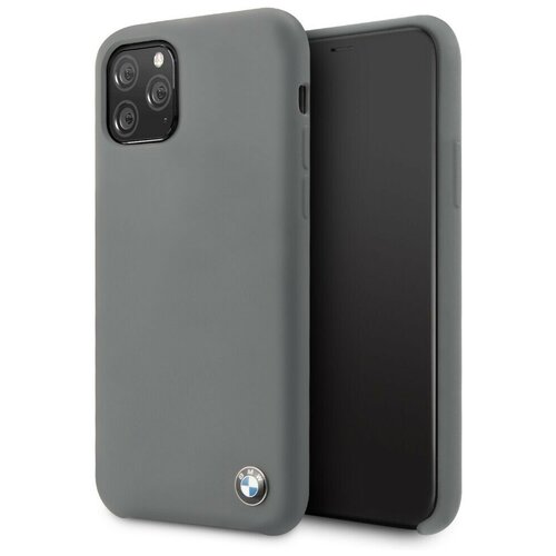 фото Силиконовый чехол-накладка для iphone 11 pro max bmw signature liquid silicone hard, серый (bmhcn65sildg)