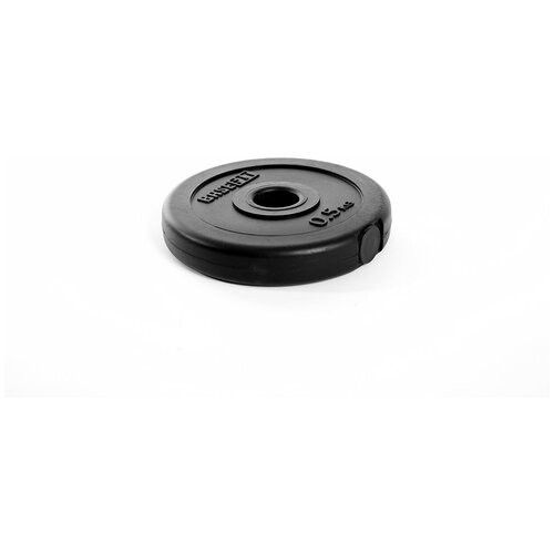 фото Диск пластиковый basefit bb-203 0,5 кг, d=26 мм, черный