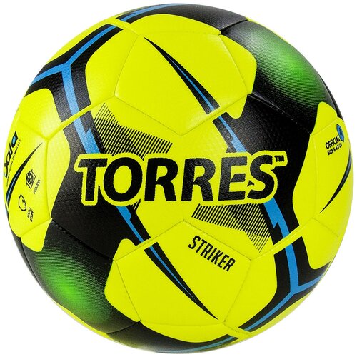 фото Мяч футзальный torres futsal striker, арт. fs321014, размер 4, 30 панели tpu, 3 подкладочных слоя, машинная сшивка, желтый