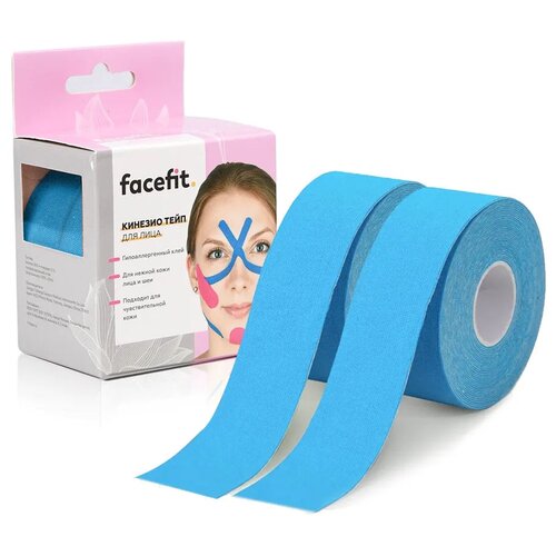 фото Facefit кинезио тейп 2.5 х 500 см 2 шт. бежевый