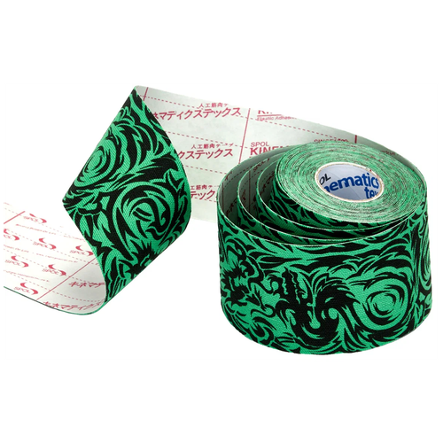 фото Кинезио тейп spol, tatoo kinematics tex, 5см*5м, зеленый