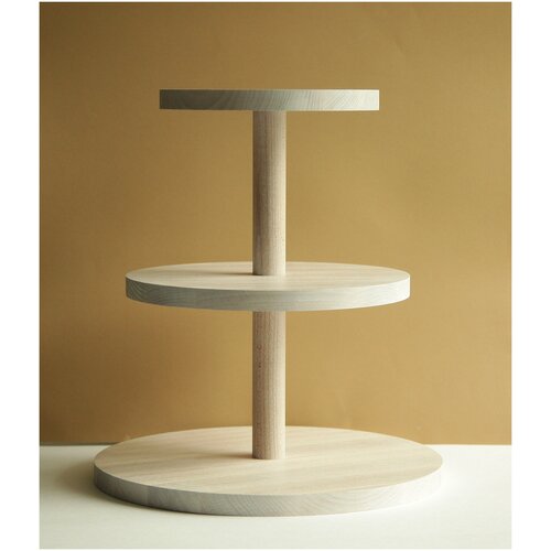 фото Tortovnitsa / тортовница деревянная трехъярусная разборная minimalism/ подставка под торт /тортница