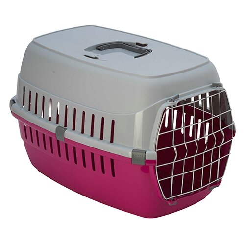 фото Клиппер-переноска для кошек и собак moderna road runner i metal door 32.3х30.3х48.5 см ярко-розовый