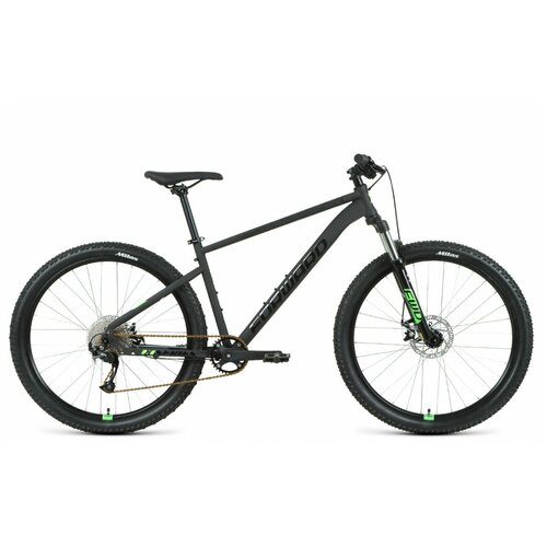 фото Горный велосипед forward sporting 27.5 xx (2021)(19 / черно-матовый-ярко-зеленый/19)