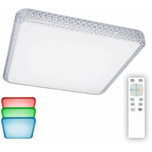 фото Люстра с пультом citilux альпина cl718k80rgb led белая прозрачная