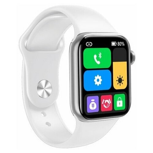 фото Умные смарт часы m26 pro smart watch /watches pro6 (ios/android) с full touch экраном , беспроводной зарядкой , приемом- ответом звонков 44 мм. (серый)