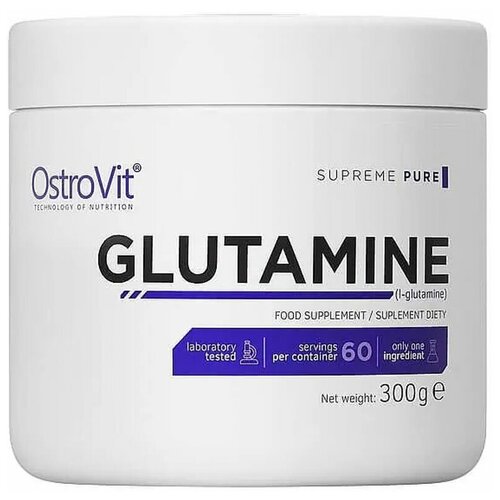 фото Островит глютамин ostrovit supreme pure glutamine, 300 г, без вкуса