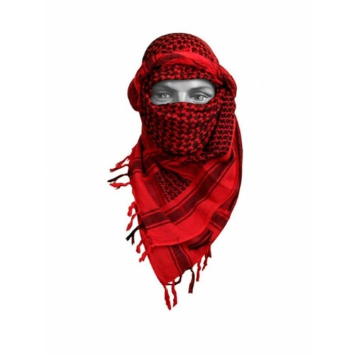 фото Шейный платок , хлопок, 110, красный, черный нет бренда