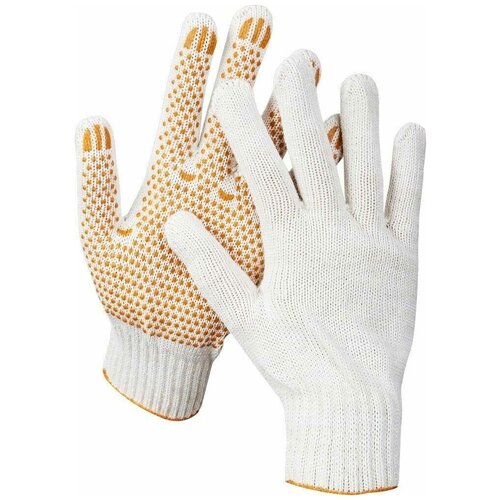 фото Stayer трикотажные перчатки stayer rigid р. l-xl для тяжелых работ с пвх-гель покрытием 11404-xl
