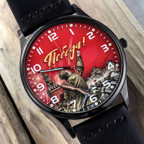 фото Наручные часы мужские кварцевые часы "победа", черный военпро