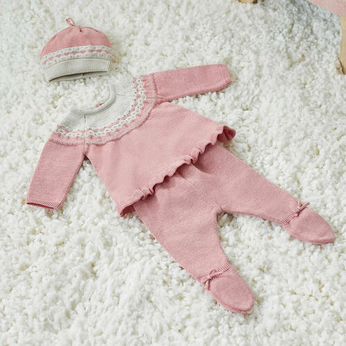 фото Комплект одежды для девочек, повседневный стиль, размер 4-6 мес. (70 см), розовый mayoral newborn