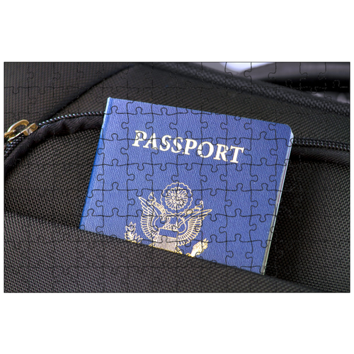 фото Магнитный пазл 27x18см."паспорт, флаг, путешествовать" на холодильник lotsprints