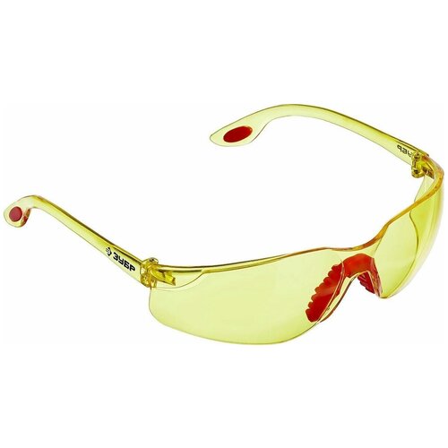 фото Зубр спектр 3 желтые, очки защитные открытого типа, двухкомпонентные дужки. (110316)