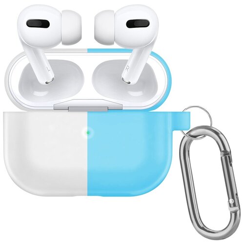 фото Чехол силиконовый для airpods pro (7), ночной свет, с карабином китай