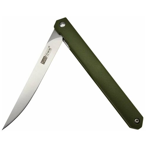 фото Складной нож alpha miu tuotown, осевой на подшипниках, сталь d2, накладки g10(оливковый)